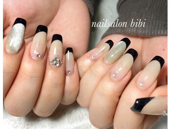ネイルサロン ビビ(bibi)/ブラックフレンチ