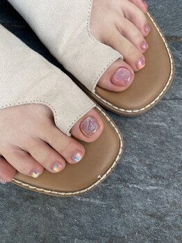 オーロラ&マグネットネイル♪