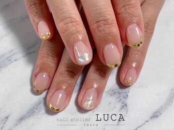 ネイルアトリエルカ(nail atelier LUCA)/M-911 大人ガラスフレンチネイル