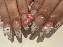 leopard&キャラクターネイル