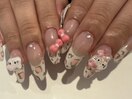 leopard&キャラクターネイル