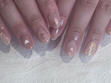 アイネイルズ 三宮店(I nails)/ピーチニュアンスネイル￥8920