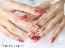 リュミエール(Lumiere)/秋色チェックネイル