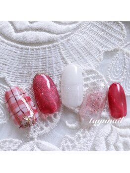 たゆ ネイル(たゆnail)/パラジェルチェックネイル＊