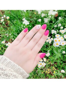 ネイルサロン K/ぷっくりフラワーネイル