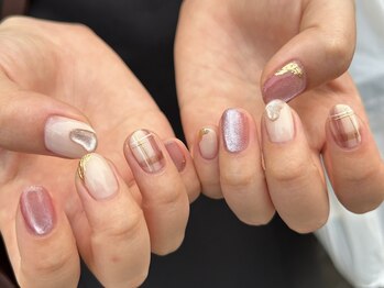 ネイルアルケー(Nail ARCHE)/チェック柄ネイル