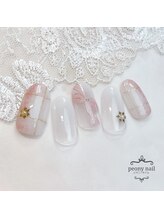 ピオニーネイル(peony nail)/マグリボン　ブランケットネイル