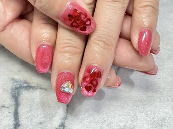 クォーターリゾートネイル(QUARTER RESORT nail)/バレンタインネイル☆