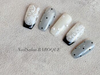 ネイルサロン バロック(Nail Salon BAROQUE)の写真/新生活応援☆ニュアンスネイルや季節のアート、ワンホンや韓国ネイル等デザイン豊富★仕事帰りにもOK22時迄