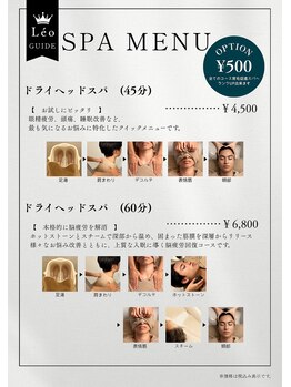 レオ(Leo)/【ドライヘッドスパ工程表】