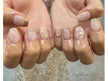 ネイルサロン ティフィン(tiffin)/☆パールきれいめネイル~
