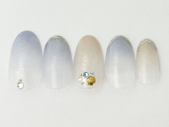 ネイルサロン アビー グランデュオ蒲田店(abbie)/ブルーグラデ¥10285