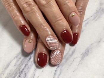 ネイルアトリエルカ(nail atelier LUCA)/W-456 大人可愛い紗々ネイル