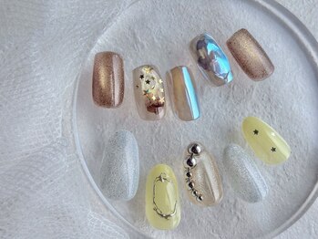 マイネイル 柏店の写真/【新規7380円/再来7890円】秋の気配を指先に/透明感×繊細な輝きで魅せる大人のニュアンスネイルをご提案♪