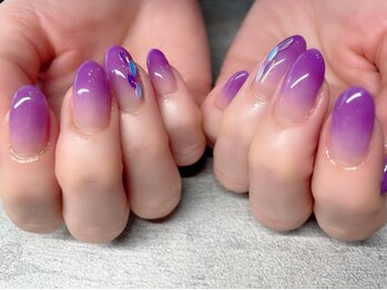 ハイブネイル(Hive nail)/パープルグラデーション