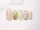 和風手描き桜ネイル全員￥7980