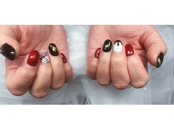 バレンタインネイル