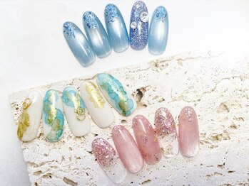 エスフィーネイルサロン リシェル(Esfy nailsalon Richer)の写真/22時迄営業◎追加料金なしでフィルインOK!【トレンド定額アート¥6500】駅チカだから通いやすさもバッチリ★