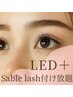 【LEDマツエク】圧倒的な持続力◎最高級セーブル80分付け放題◆￥8500