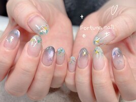 ドライフラワーマグネットネイル