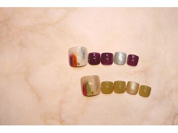 ネイルサロン ブリオン(Nail Salon Bullion)/塗りかけシャギーネイル