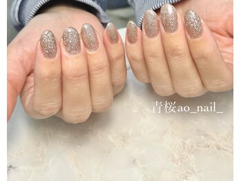 アオネイル(青桜 ao_nail_)/フラッシュネイル