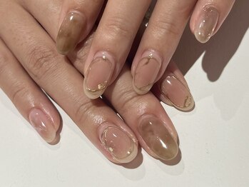 シェルネイル(SHELL NAIL)/ニュアンスネイル/staff:Yuzuha