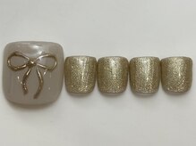 ネイルメゾン 天神店(NAIL MAISON)/リボンラメ春夏¥7500