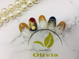 大人スカーフネイル