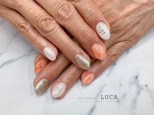 ネイルアトリエルカ(nail atelier LUCA)/W-848　夏色ニュアンスネイル