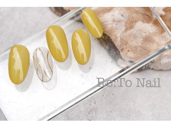 リトネイル 綾瀬(Re:To Nail)/イエロー×ミラーアート