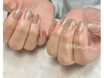 アオネイル(青桜 ao_nail_)/フラッシュネイル