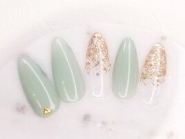 【新作】　シンプルラメネイル