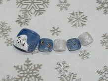 ネイルサロン ロゼプリュム/雪だるまネイル