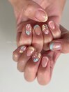 エンボス×パステルフラワー