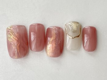 エムドットネイル 池袋(m.nail)/ピンク×オーロラニュアンス