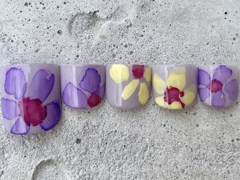 フリークネイル(FREAK Nail)/インクフラワーFOOT ¥12000