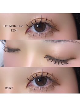 アイスタイル リリーフ(Eye Style Relief)の写真/《上品仕上げの大人マツエク》フラットラッシュ/バインドロック/LED◇カラーエクステ変更無料・MIX◎八王子