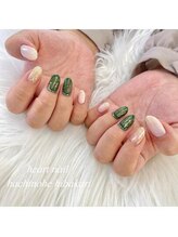 はあとねいる 盛岡仙北店/グリーン×ラメネイル