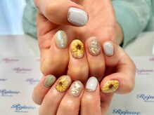 リジュベ(Rejuve)/夏のヒマワリネイル！
