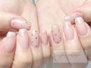 フレンチ×ドットネイル