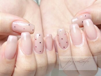 フユメイト(fuyumate)/フレンチ×ドットネイル