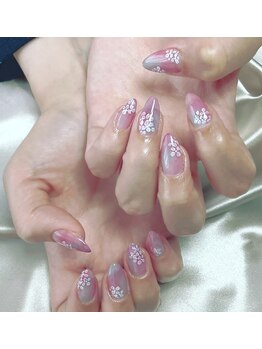 ヒトミネイルズ(Hitomi Nails)/紫陽花ネイル
