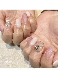 ホワイト×ピンク