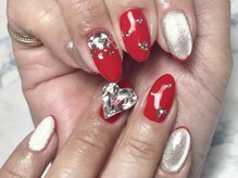 ヘアーアンドネイル ルシア(Hair&Nail Lucia)/赤×マグネットネイル！