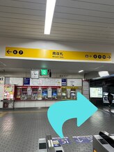 メモト 江坂駅前店(memoto)/駅に着いたら南改札を出ます