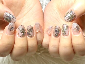 ネイルサロンブリス(nail salon Bliss)/☆幻想的な蝶々ネイル☆