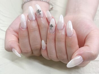 ケーズネイル製作所/艶ベールミラーネイル