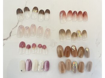 甘皮ケア＆シンプルアート2本