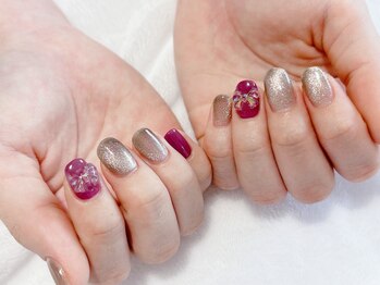 エムデコビューティ(M-DecoBeauty)/マグネットネイル　リボン